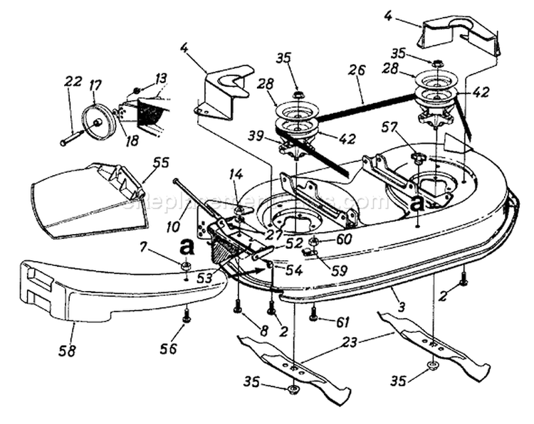 Page B Diagram and Parts List for 13AX694G401 1997 Yard Man Lawn Tractor